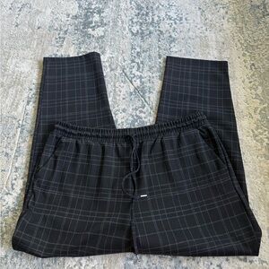 Women's Black Checkered Pants